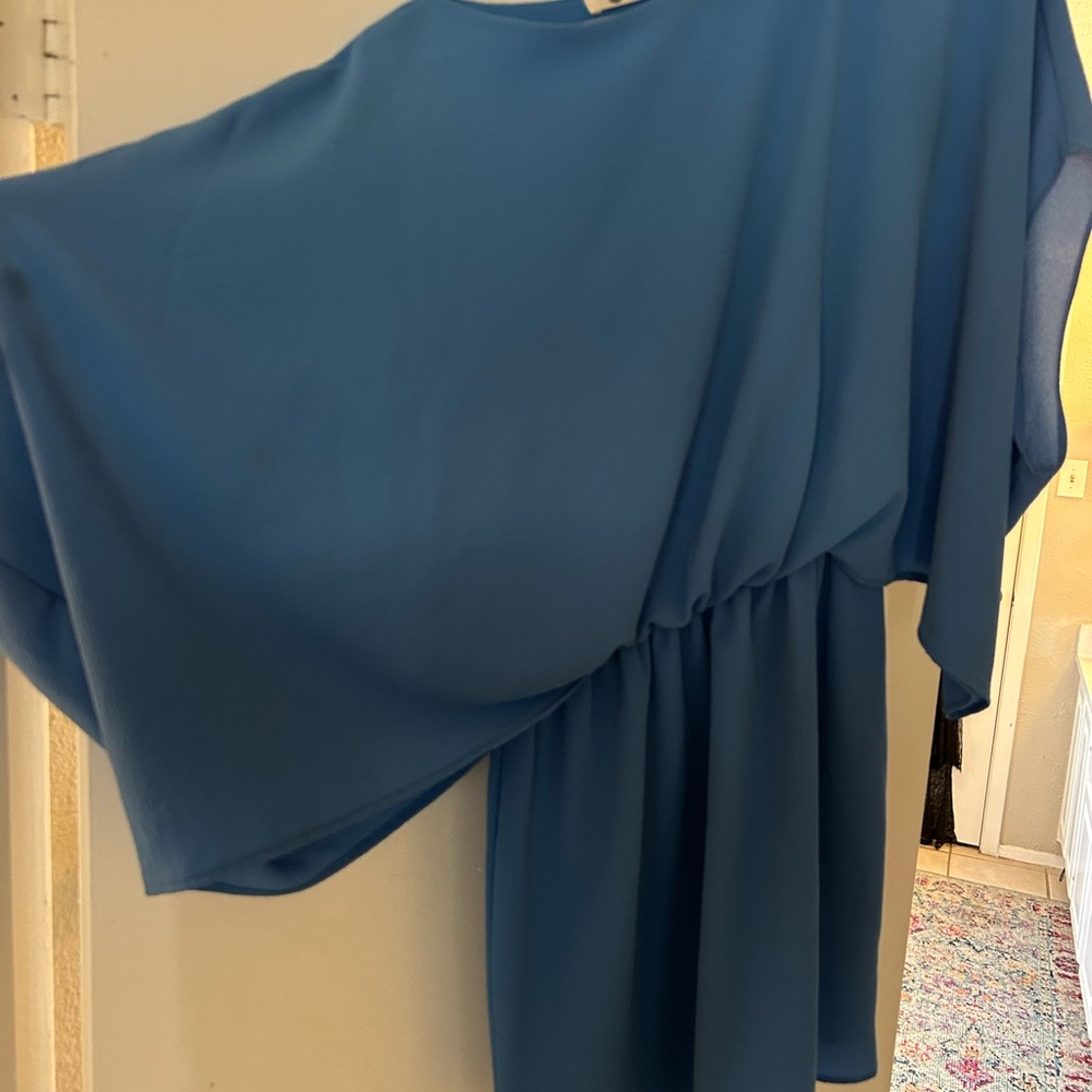 The Impeccable Pig Sky Blue Mini Dress